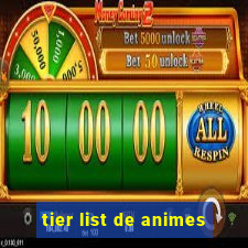 tier list de animes